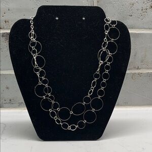 Talbots Silver Multi-Circle Necklace